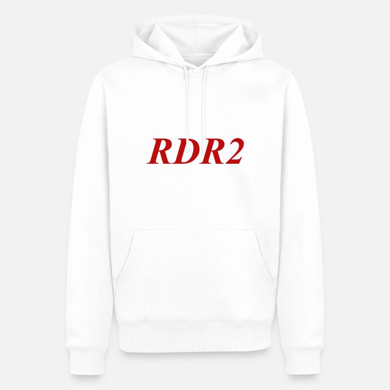 RDR2 - Sweat à capuche Premium bio Homme - blanc