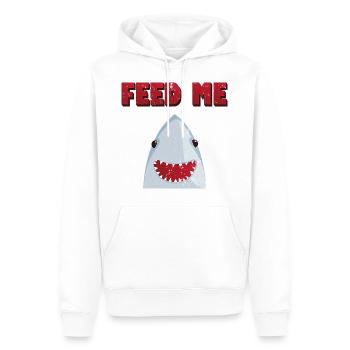 Shark Feed Me Graphic - Sweat à capuche Premium bio Homme - blanc - Devant - Nico (187cm)