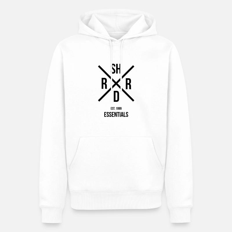 SHRDR essentials - Männer Premium Bio Hoodie - Weiß