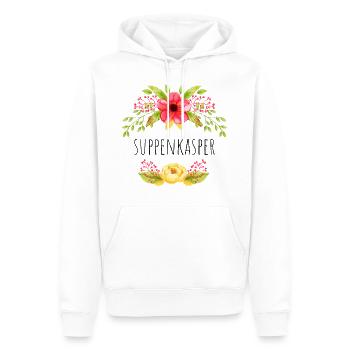 Suppenkasper - Männer Premium Bio Hoodie - Weiß - Vorne - Nico (187cm)