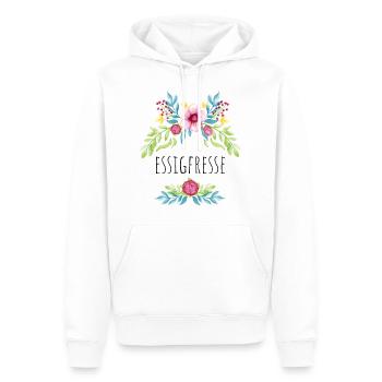 Essigfresse - Männer Premium Bio Hoodie - Weiß - Vorne - Nico (187cm)
