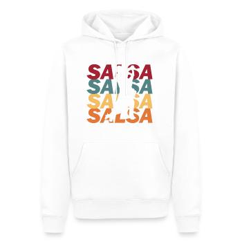 Salsa - Männer Premium Bio Hoodie - Weiß - Vorne - Nico (187cm)