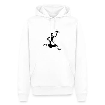 kellnerin - Männer Premium Bio Hoodie - Weiß - Vorne - Nico (187cm)