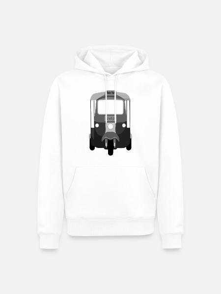 tuk tuk Autorikscha Rikscha Rickshaw - Männer Premium Bio Hoodie - Weiß