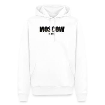 Moscow Russia - Sweat à capuche Premium bio Homme - blanc - Devant - Nico (187cm)