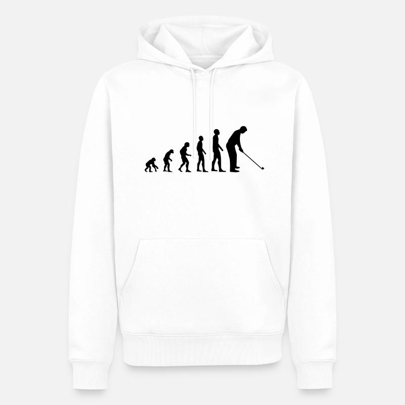 Evolution Golf - Sweat à capuche Premium bio Homme - blanc