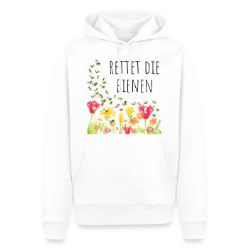 Rettet die Bienen - Männer Premium Bio Hoodie - Weiß - Vorne - Nico (187cm)
