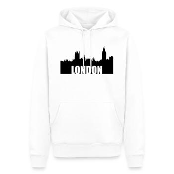 London - Men’s Premium Organic Hoodie - white - Front - Nico (187cm)
