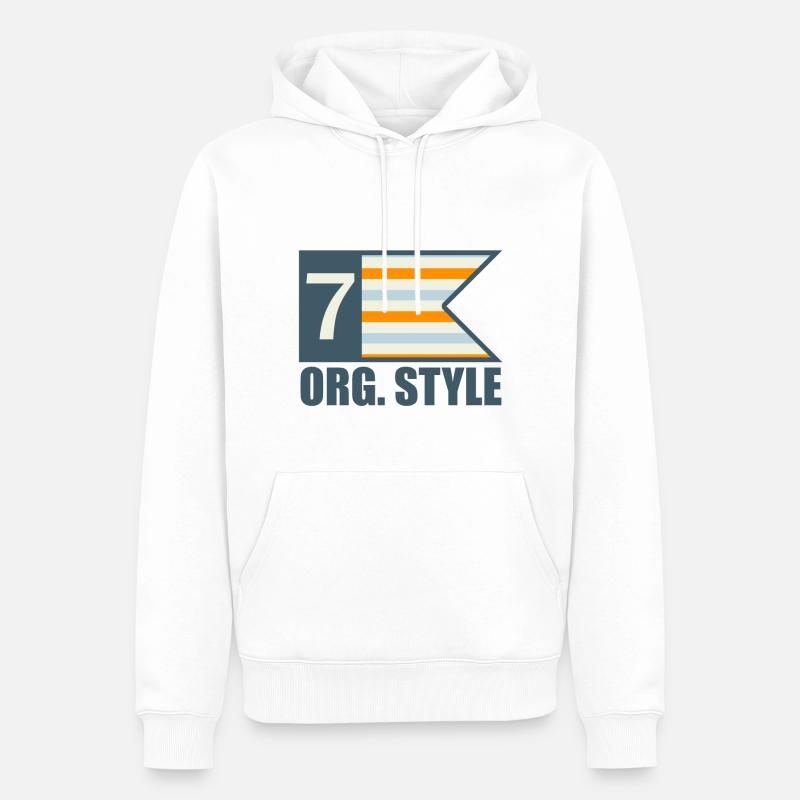 Style élégant - Sweat à capuche Premium bio Homme - blanc