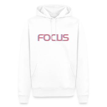 Focus Écriture Illusion d’optique Chemise - Sweat à capuche Premium bio Homme - blanc - Devant - Nico (187cm)
