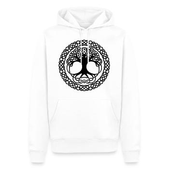 Signe celtique arbre cadeau symbole religion - Sweat à capuche Premium bio Homme - blanc - Devant - Nico (187cm)