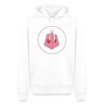 Poids de l'ours chanceux - Sweat à capuche Premium bio Homme - blanc - Devant - Nico (187cm)