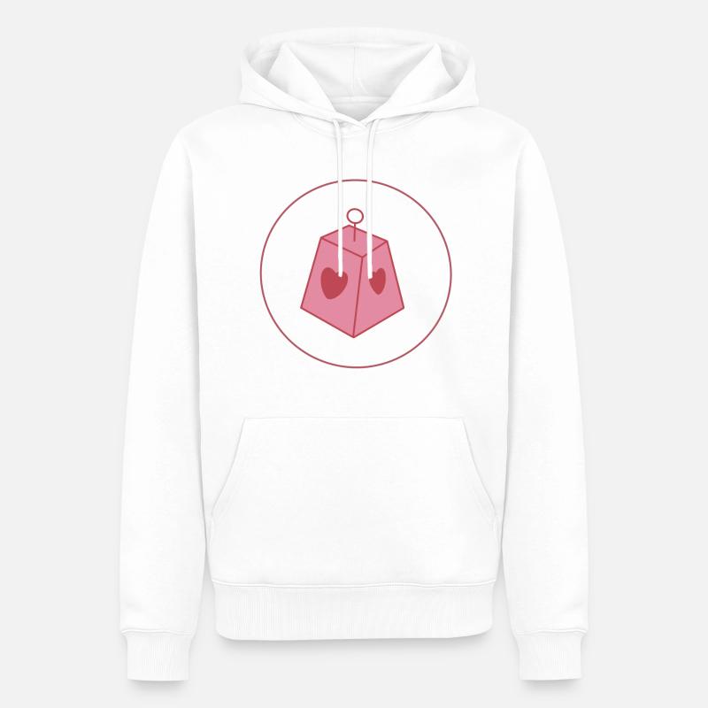 Glücksbärchi Gewicht - Männer Premium Bio Hoodie - Weiß
