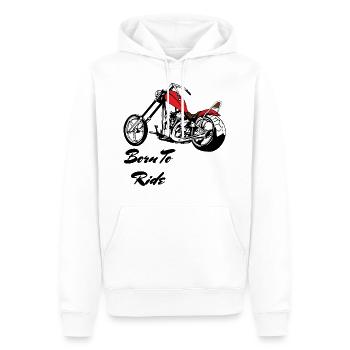 Motorcycle Chopper Gift Gift Idea - Men’s Premium Organic Hoodie - white - Front - Nico (187cm)