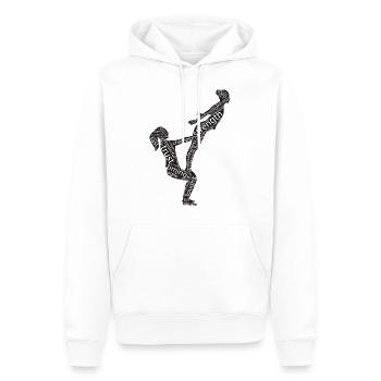 Gymnastique acrobatique - Sweat à capuche Premium bio Homme - blanc - Devant - Nico (187cm)