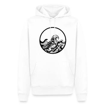 Welle Wasser Wellenreiten Surfen Meer Ozean Ostsee - Männer Premium Bio Hoodie - Weiß - Vorne - Nico (187cm)