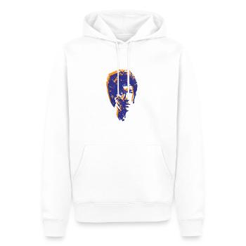 Wing Chun Bruce Face Distortion - Men’s Premium Organic Hoodie - white - Front - Nico (187cm)