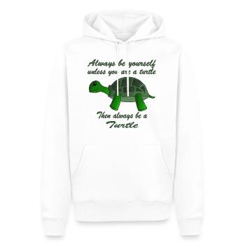 Always be a Turtle | Schildkröte - Männer Premium Bio Hoodie - Weiß - Vorne - Nico (187cm)