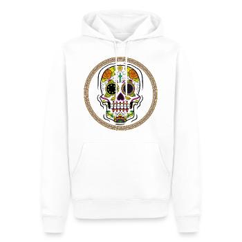 Mexico Latino Santa Muerte sugar skull skull - Men’s Premium Organic Hoodie - white - Front - Nico (187cm)