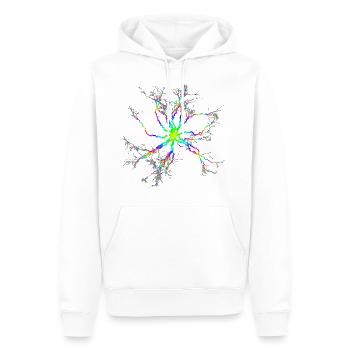 Blitz Gewitter psychedelisch psy Goa trance - Männer Premium Bio Hoodie - Weiß - Vorne - Nico (187cm)
