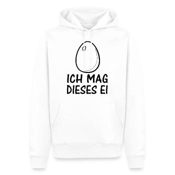 Ich mag dieses Ei Instagram Weltrekord Geschenkide - Männer Premium Bio Hoodie - Weiß - Vorne - Nico (187cm)