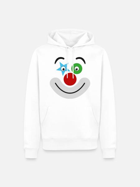 Clown - Männer Premium Bio Hoodie - Weiß