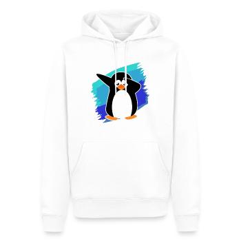 tupfender Pingu süsser Pinguin Shirt - Männer Premium Bio Hoodie - Weiß - Vorne - Nico (187cm)
