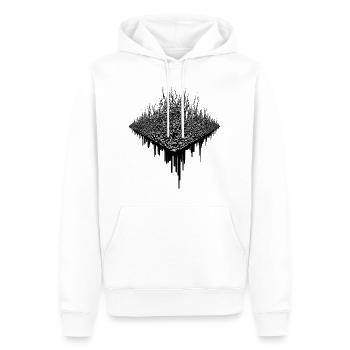 Techno Würfel abstrakte Kunst - Männer Premium Bio Hoodie - Weiß - Vorne - Nico (187cm)