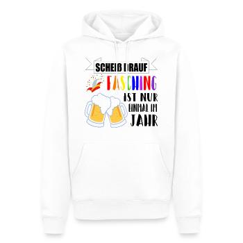 Fasching Bier Spruch Geschenkidee - Männer Premium Bio Hoodie - Weiß - Vorne - Nico (187cm)