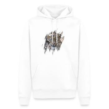 leopard - Men’s Premium Organic Hoodie - white - Front - Nico (187cm)