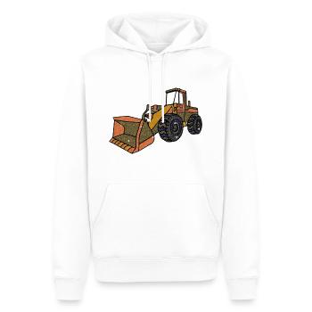 radlader - Männer Premium Bio Hoodie - Weiß - Vorne - Nico (187cm)