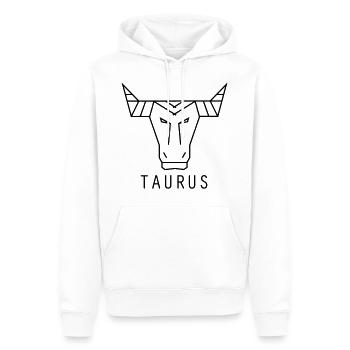 Taureau - Sweat à capuche Premium bio Homme - blanc - Devant - Nico (187cm)