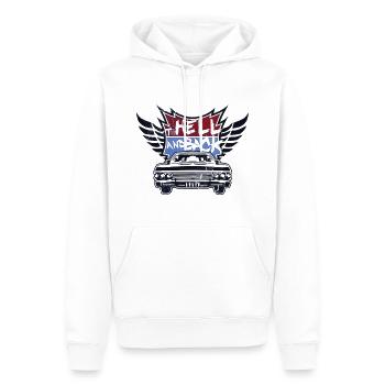zur Hölle und zurück - Männer Premium Bio Hoodie - Weiß - Vorne - Nico (187cm)