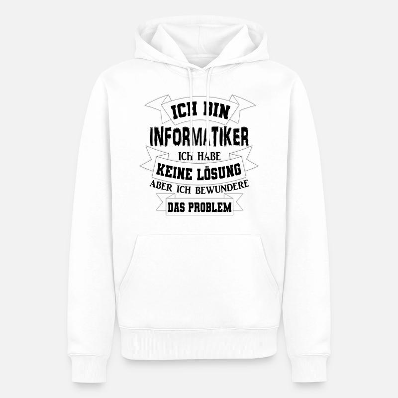 Informatik informatiker Geschenkidee - Männer Premium Bio Hoodie - Weiß