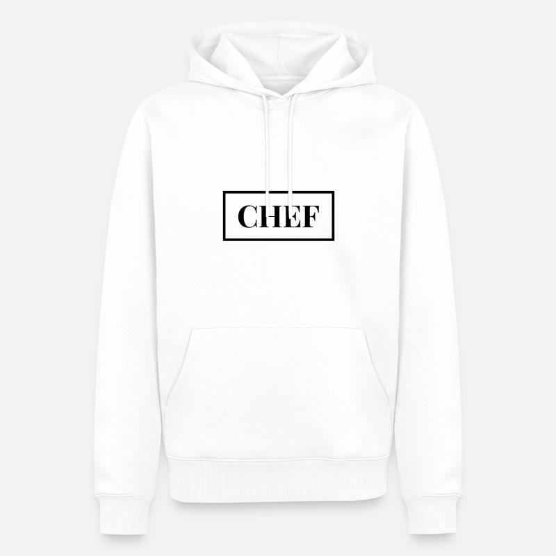 Chef - Chef - Chef - Sweat à capuche Premium bio Homme - blanc