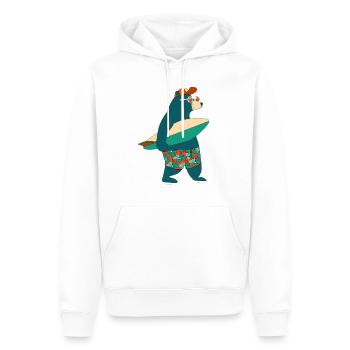 Baer - Sweat à capuche Premium bio Homme - blanc - Devant - Nico (187cm)
