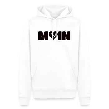 Moin Herz Anker Shirt - Männer Premium Bio Hoodie - Weiß - Vorne - Nico (187cm)