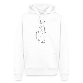 Loutre cadeau Loutre amant Loutre motif mignon - Sweat à capuche Premium bio Homme - blanc - Devant - Nico (187cm)