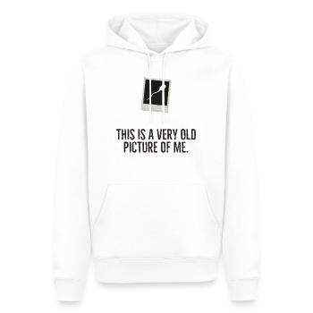 This is a very old picture of me Sperma Fun Shirt - Männer Premium Bio Hoodie - Weiß - Vorne - Nico (187cm)