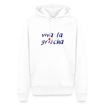 viva la grischa - Männer Premium Bio Hoodie - Weiß - Vorne - Nico (187cm)
