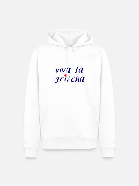 viva la grischa - Männer Premium Bio Hoodie - Weiß