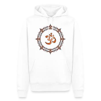 Orange Om - Männer Premium Bio Hoodie - Weiß - Vorne - Nico (187cm)