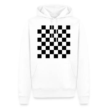 Schachbrett - Männer Premium Bio Hoodie - Weiß - Vorne - Nico (187cm)