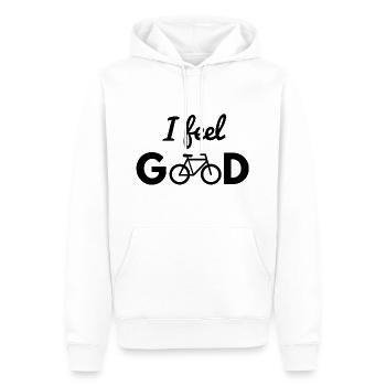 Fahrrad, Fahrrad fahren, Rad, Bike, Radeln, Sport - Männer Premium Bio Hoodie - Weiß - Vorne - Nico (187cm)