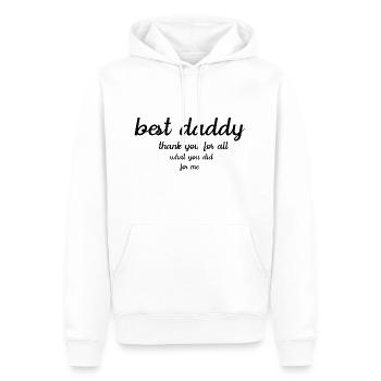 MEILLEUR PAPA - Sweat à capuche Premium bio Homme - blanc - Devant - Nico (187cm)