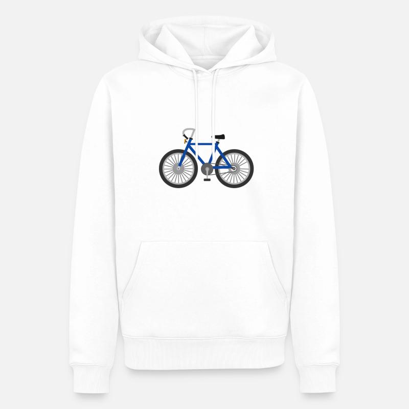 Conception de bicyclette - Sweat à capuche Premium bio Homme - blanc