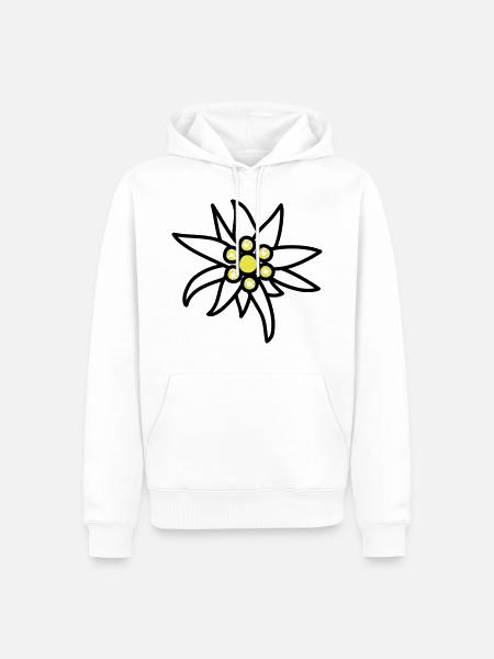 Edelweiss - Men’s Premium Organic Hoodie - white