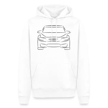 Ich liebe schöne Autos - Männer Premium Bio Hoodie - Weiß - Vorne - Nico (187cm)