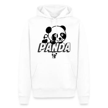 PANDA PANDA - Männer Premium Bio Hoodie - Weiß - Vorne - Nico (187cm)