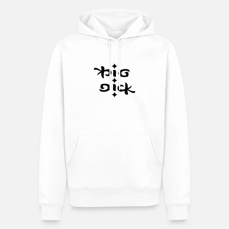 Grosse bite - Sweat à capuche Premium bio Homme - blanc